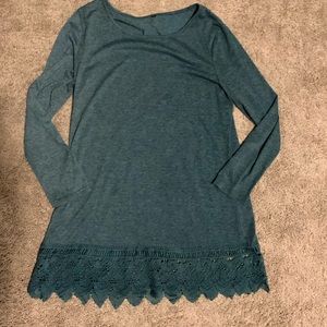Teal long sleeve dress